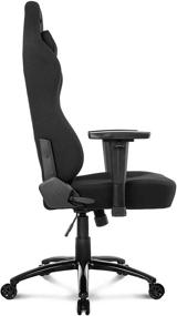 img 3 attached to AKRacing Office Series Opal - Ergonomic Fabric Computer Chair: 🪑 High Backrest, Recliner, Swivel, Tilt, Rocker & Height Adjustment, Black (AK-OPAL)