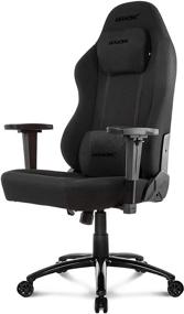 img 2 attached to AKRacing Office Series Opal - Ergonomic Fabric Computer Chair: 🪑 High Backrest, Recliner, Swivel, Tilt, Rocker & Height Adjustment, Black (AK-OPAL)