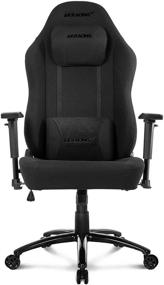 img 4 attached to AKRacing Office Series Opal - Ergonomic Fabric Computer Chair: 🪑 High Backrest, Recliner, Swivel, Tilt, Rocker & Height Adjustment, Black (AK-OPAL)