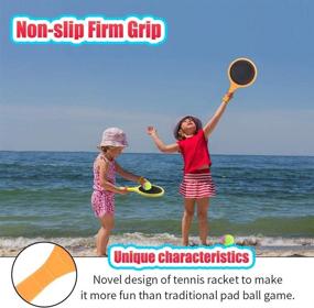 img 2 attached to 🏀 Yehtta Outdoor Toys for Boys: Toss & Catch Game Racket Set for Tennis, Baseball, Sand, Beach - Perfect Birthday & Easter Gifts!