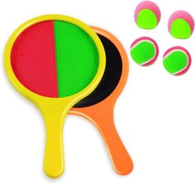 img 4 attached to 🏀 Yehtta Outdoor Toys for Boys: Toss & Catch Game Racket Set for Tennis, Baseball, Sand, Beach - Perfect Birthday & Easter Gifts!