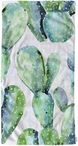 img 4 attached to Cactus Hand Towels: Soft, Absorbent Cotton Washcloths for Bathroom, Beach, and More!