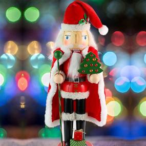 img 2 attached to Ornativity Santa Claus Nutcracker - Festive 🎅 Wood Nutcracker Santa Figure for Christmas Home Decor