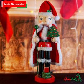 img 3 attached to Ornativity Santa Claus Nutcracker - Festive 🎅 Wood Nutcracker Santa Figure for Christmas Home Decor