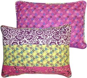 img 1 attached to Luxurious Lush Decor Royal Empire Quilt: Reversible 3 Piece Bedding Set in Plum for Full/Queen Beds