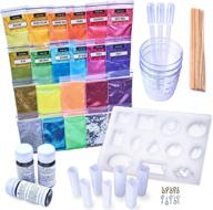 🔮 repoxy - crystal clear epoxy resin kit for beginners in jewelry making - art supplies for resin charms - resin molds - dye - glitters - tools logo