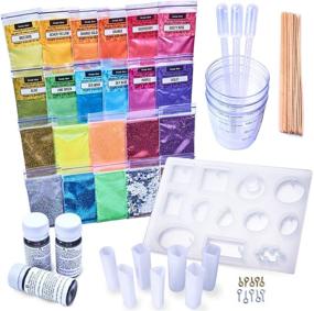 img 4 attached to 🔮 Repoxy - Crystal Clear Epoxy Resin Kit for Beginners in Jewelry Making - Art Supplies for Resin Charms - Resin Molds - Dye - Glitters - Tools