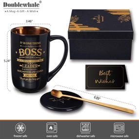 img 3 attached to ☕ Boss Coffee Mug - Top Birthday Gifts for Boss - Hilarious Birthday Gift Ideas for Boss: Men, Dad, Uncle - Premium Farewell Gift for Boss: Large Porcelain Tea Mug 18 Oz Black