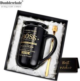 img 1 attached to ☕ Boss Coffee Mug - Top Birthday Gifts for Boss - Hilarious Birthday Gift Ideas for Boss: Men, Dad, Uncle - Premium Farewell Gift for Boss: Large Porcelain Tea Mug 18 Oz Black