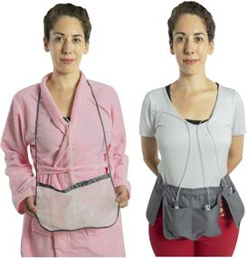 img 4 attached to 🎗️ Mastectomy &amp; Post-Surgery Drain Carrier Belt &amp; Shower Holder (Two-Pack - Grey/Gray)