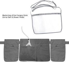 img 1 attached to 🎗️ Mastectomy &amp; Post-Surgery Drain Carrier Belt &amp; Shower Holder (Two-Pack - Grey/Gray)