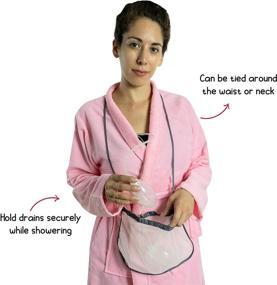 img 2 attached to 🎗️ Mastectomy &amp; Post-Surgery Drain Carrier Belt &amp; Shower Holder (Two-Pack - Grey/Gray)