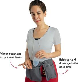 img 3 attached to 🎗️ Mastectomy &amp; Post-Surgery Drain Carrier Belt &amp; Shower Holder (Two-Pack - Grey/Gray)