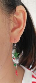 img 2 attached to 🎄 Christmas Tree Snowflake Stocking Earrings: Festive Dangle Jewelry for Women and Teen Girls - Perfect Gift for BFFs!