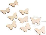 🦋 tinksky 50pcs wooden butterfly shapes craft blank - natural unfinished cutout shape for christmas, wedding, guestbook, decoupage - diy family tree decoration & valentine's day gift logo