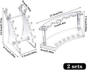 img 3 attached to 4-Piece Pen Holder Display Stand - Acrylic Clear Pen Rack Organizer for Makeup Brushes, 🖊️ Pens, Art Brushes - 6-Layer Stand with Nail Brush Holder Stand - Available in 2 Designs