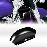 🏍️ enhance riding comfort: black lower triple tree wind deflector for harley 1980-2013 touring street glide road king models logo