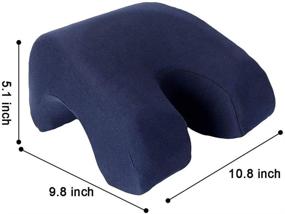 img 3 attached to 🌙 Seacity Nap Desk Sleeping Pillow: Comfortable Memory Cotton Travel Nap Face Pillow with Arm Rest Back Support for Adults and Kids at Office, School, and Library