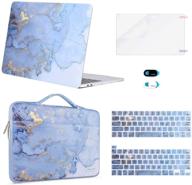 👜 mosiso macbook pro 13 inch case 2016-2020 a2338 m1 a2289 a2251 a2159 a1989 a1706 a1708 - watercolor marble hard case, bag, keyboard skin, webcam cover, screen protector (blue) logo