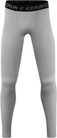 img 3 attached to 🏃 Optimized for SEO: EZRUN Youth Boys' Leggings - Thermal Compression Tights with Fleece Lining for Sports & Soccer