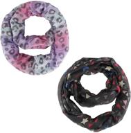 легкие фиолетовые геометрические детские шарфы - аксессуары для девочек логотип