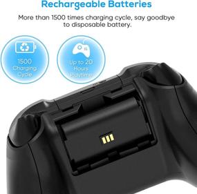 img 2 attached to ⚡️ Enhanced Charging Station featuring 1400mAh Rechargeable Battery | Compatible with Xbox Series X/S | YUANHOT Wireless Controller Charger with 2 Pack Batteries | Excludes Compatibility with Xbox One S/X