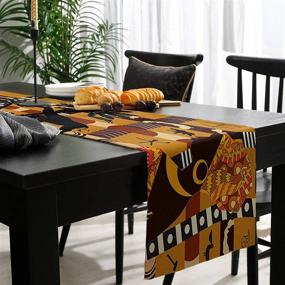 img 2 attached to 🐘 Captivating LeoHome African Rectangle Runners: Majestic Elephant Design