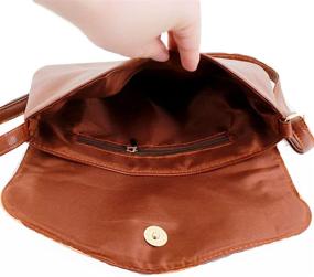 img 1 attached to Felice Leather Envelope Crossbody Shoulder Handbags & Wallets for Women - Ideal Satchels