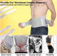 🔴 premium lower back braces: all-day pain relief for men & women - adjustable lumbar support waist belt - combat herniated disc, sciatica, scoliosis - breathable mesh, stylish gray design (m) logo