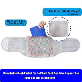 img 1 attached to 🔴 Premium Lower Back Braces: All-Day Pain Relief for Men & Women - Adjustable Lumbar Support Waist Belt - Combat Herniated Disc, Sciatica, Scoliosis - Breathable Mesh, Stylish Gray Design (M)