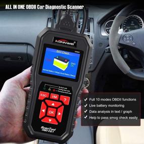 img 1 attached to 🚗 Улучшенный KW850: KONNWEI OBD2 Сканер - Профессиональное автомобильное диагностическое устройство для чтения кодов ошибок всех автомобилей с OBDII-протоколом c 1996 года