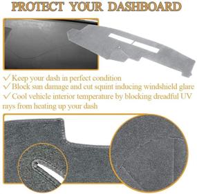 img 2 attached to 🚘 AKMOTOR Dash Cover: Custom Fit for Chevy/GMC Pickup Trucks 1988-1994, Gray Dashboard Cover Mat Pad