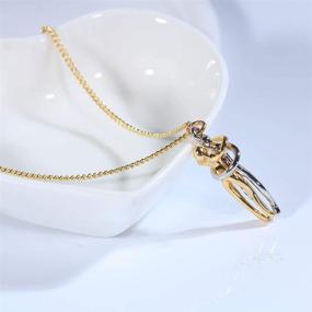 img 1 attached to 🤗 Chengxun Love Statement Necklace - Couple's Hug Pendant, Snuggle & Cherish