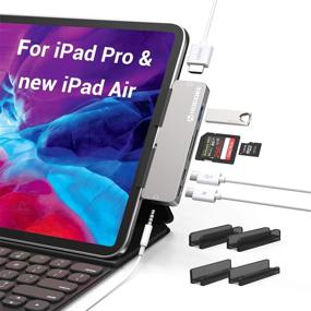 img 4 attached to HOGORE 7 in 1 USB C Hub for iPad Pro 2018/2020, iPad Air 4 - Enhancing Connectivity with 4K HDMI, PD Charging, SD/TF Reader, USB3.0, USB C, Audio Jack - Must-have Accessories for iPad Air 4 Hub and iPad Pro 11 12.9