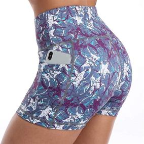 img 3 attached to 🏋️ Stylish and Functional: Amazon Essentials Women's Yoga Workout High Waist Shorts with Side Pockets - Perfect for Running, Biking, Gym