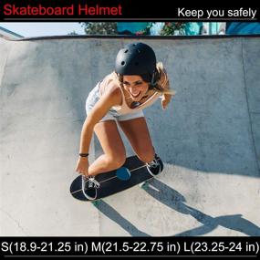 img 3 attached to 🛹 Multi-Sport Skateboard Helmet - Ideal for Scooter, Bike, Skating, Rollerblading, and Skateboarding Activities - Lightweight and Safe for Kids, Youth & Adults