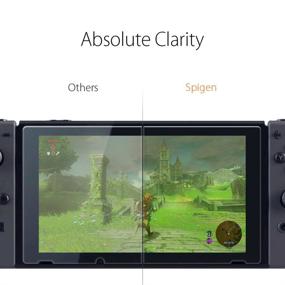 img 1 attached to 🎮 Spigen Tempered Glass Nintendo Switch Screen Protector [Glas.tR SLIM] - Designed for Nintendo Switch [Enhanced 9H Hardness] - 2 Pack