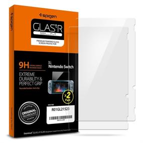 img 4 attached to 🎮 Spigen Tempered Glass Nintendo Switch Screen Protector [Glas.tR SLIM] - Designed for Nintendo Switch [Enhanced 9H Hardness] - 2 Pack