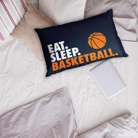 img 1 attached to 🏀 Sleep in Style with the Eat Sleep Basketball Pillowcase by ChalkTalk Sports - Navy
