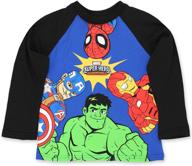 👕 boys' clothing: marvel super adventures sleeve t shirt - tops, tees & shirts logo