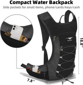 img 3 attached to 🎒 HIKPEED Hydration Backpack with Leakproof 2L Water Bladder - Ideal for Hiking, Cycling, Motocross, Climbing, and Trail Running!