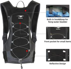 img 2 attached to 🎒 HIKPEED Hydration Backpack with Leakproof 2L Water Bladder - Ideal for Hiking, Cycling, Motocross, Climbing, and Trail Running!