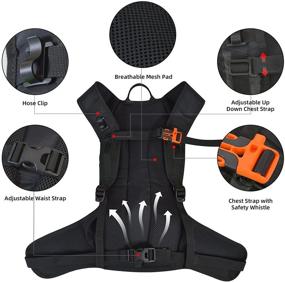 img 1 attached to 🎒 HIKPEED Hydration Backpack with Leakproof 2L Water Bladder - Ideal for Hiking, Cycling, Motocross, Climbing, and Trail Running!