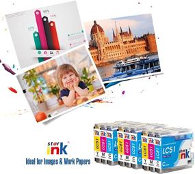 img 1 attached to 🖨️ Starink LC51 LC51C LC51M LC51Y LC51cl Ink Cartridge: 9-Pack for Brother MFC-845CW 885CW 240C 3360C 440CN 465CN 665CW 685CW (3 Cyan, 3 Magenta, 3 Yellow) - Compatible Replacement