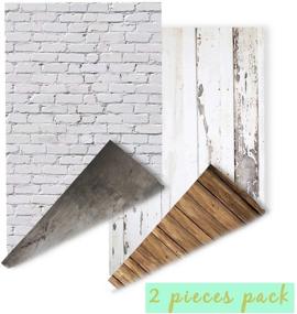 img 3 attached to 2-Piece Photographic Background Set: Grunge Brick & Cement Wall, Food Photography, Blogger Shot, Cosmetic Photo Flat Lay, ins Style Wood Textures Board, Video Background - 4 Patterns Included