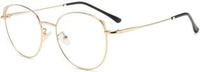 img 4 attached to 😎 Dollger Cateye Blue Light Blocking Glasses - Fashion Metal Frame Clear Computer Glasses in Gold for Women