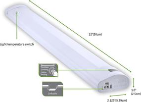 img 3 attached to 💡 GE 12in. Premium Motion Sensor Under Cabinet LED Light Bar: Linkable, Dimmable, Energy Efficient - White (33843)