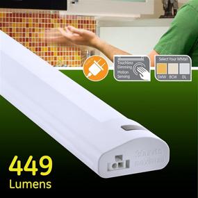 img 2 attached to 💡 GE 12in. Premium Motion Sensor Under Cabinet LED Light Bar: Linkable, Dimmable, Energy Efficient - White (33843)