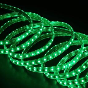 img 2 attached to 🌈 Ainfox 16.4Ft LED Strip Lights - Waterproof & UL-Listed Green Rope Lights for Outdoor Decor