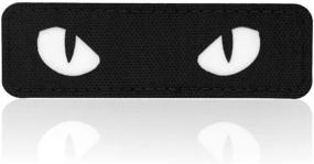 img 4 attached to 🐱 Highly Visible M-Tac Cat Eyes Morale Patches: Tactical Patch for Enhanced Military Combat with Hook Fasteners - Black/Glow in the Dark (GITD)